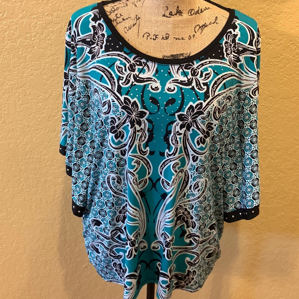 JM collection flowy, beaded top, XL, EUC | offer in description